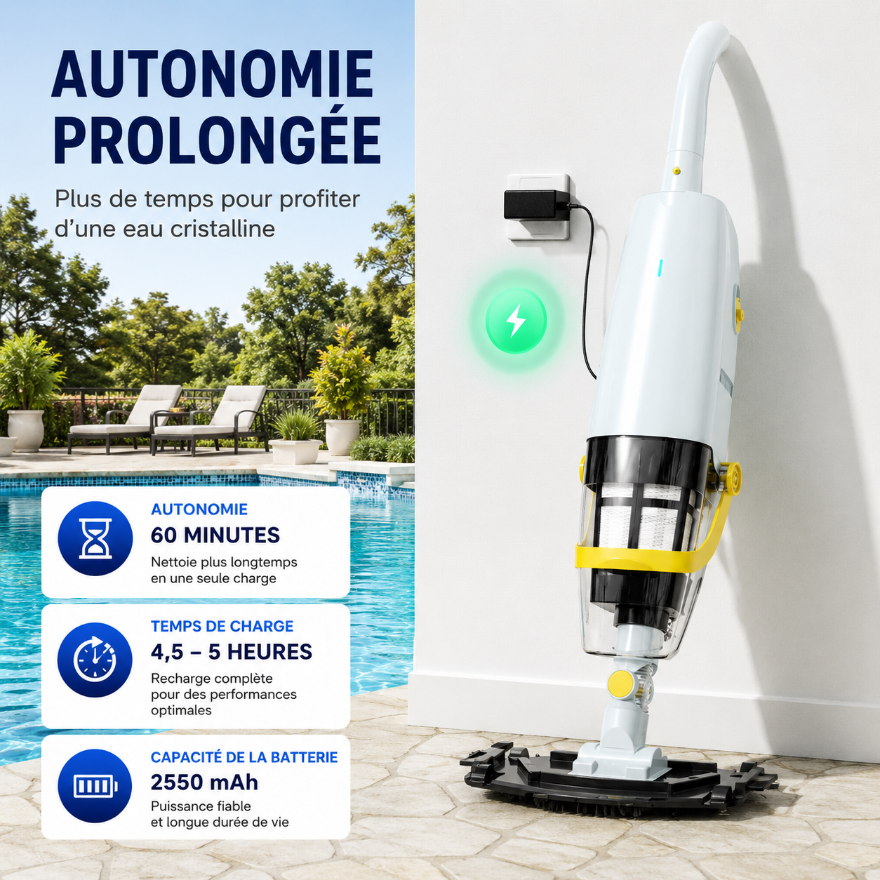 Aspirateur de piscine sans fil - Blossom – Image 7