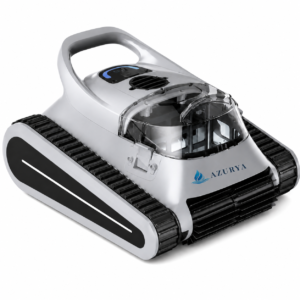 Robot aspirateur piscine sans fil – Fond, parois et débris visibles