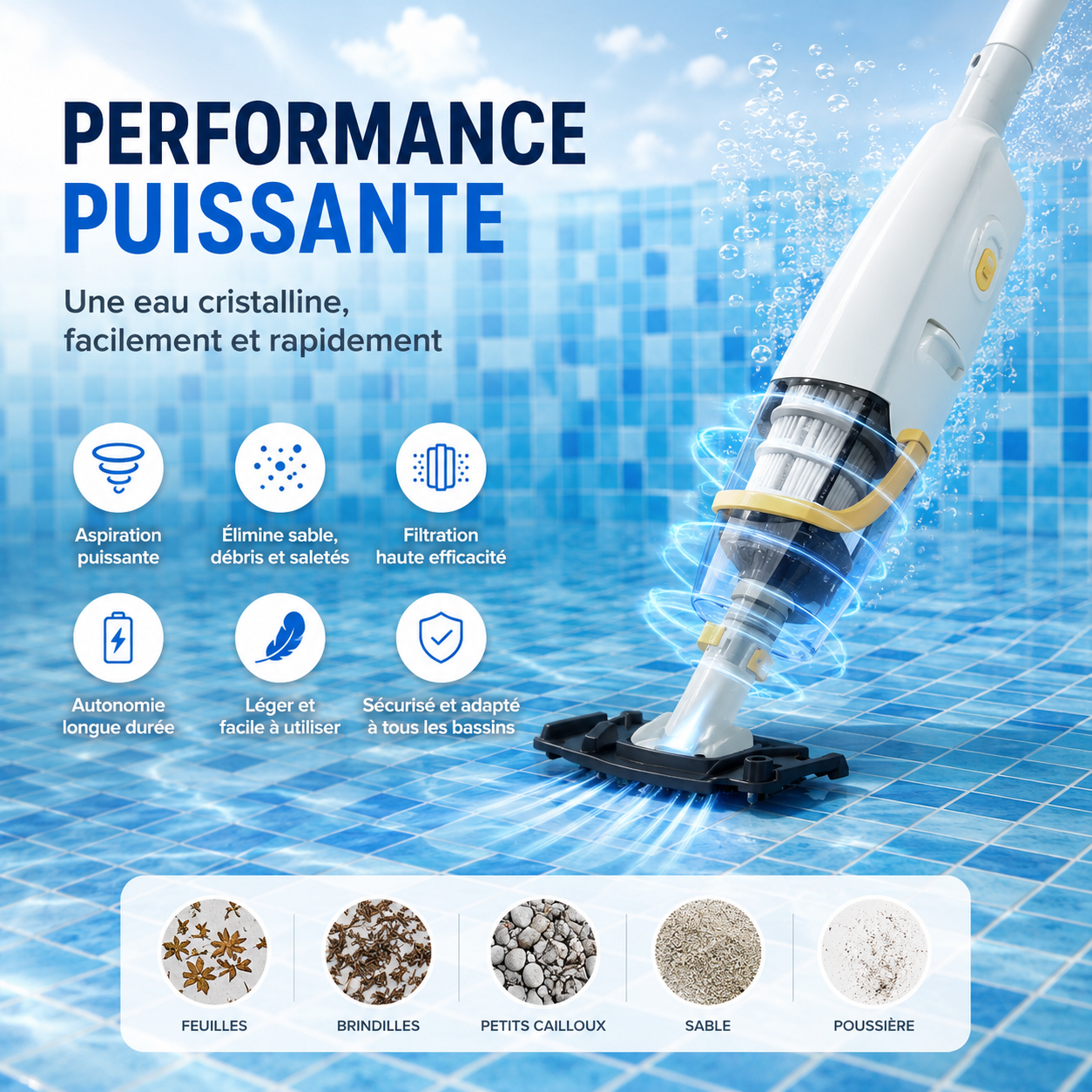 Aspirateur de piscine sans fil - Blossom – Image 4