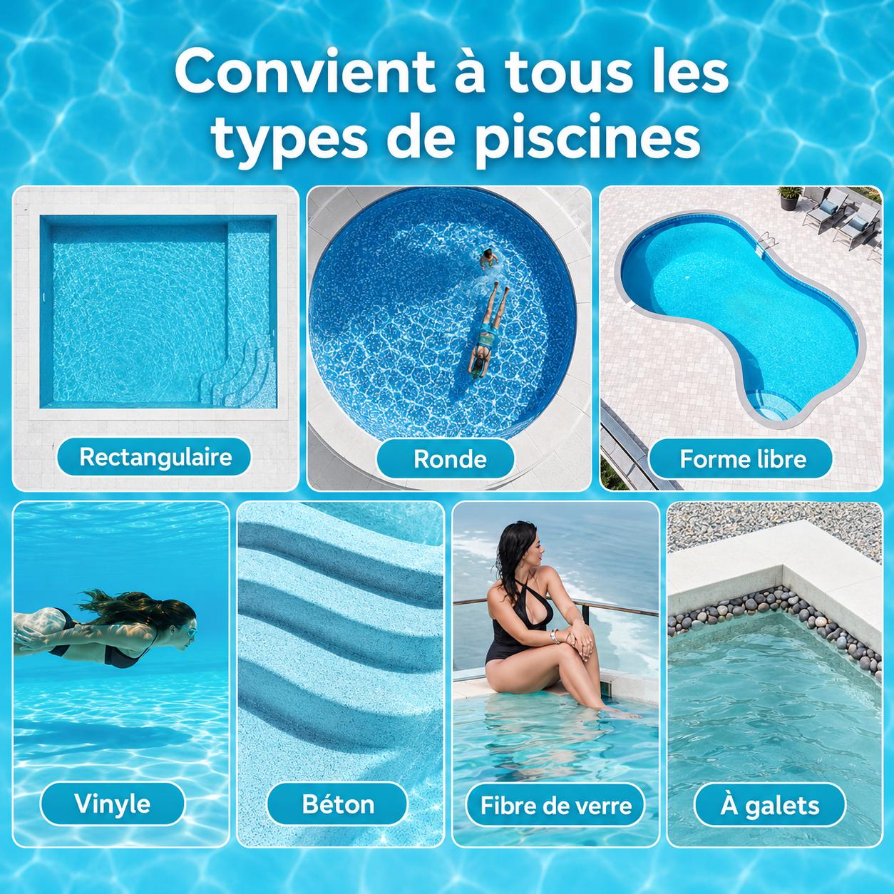 Robot aspirateur piscine sans fil – Fond, parois et ligne d’eau – Image 9
