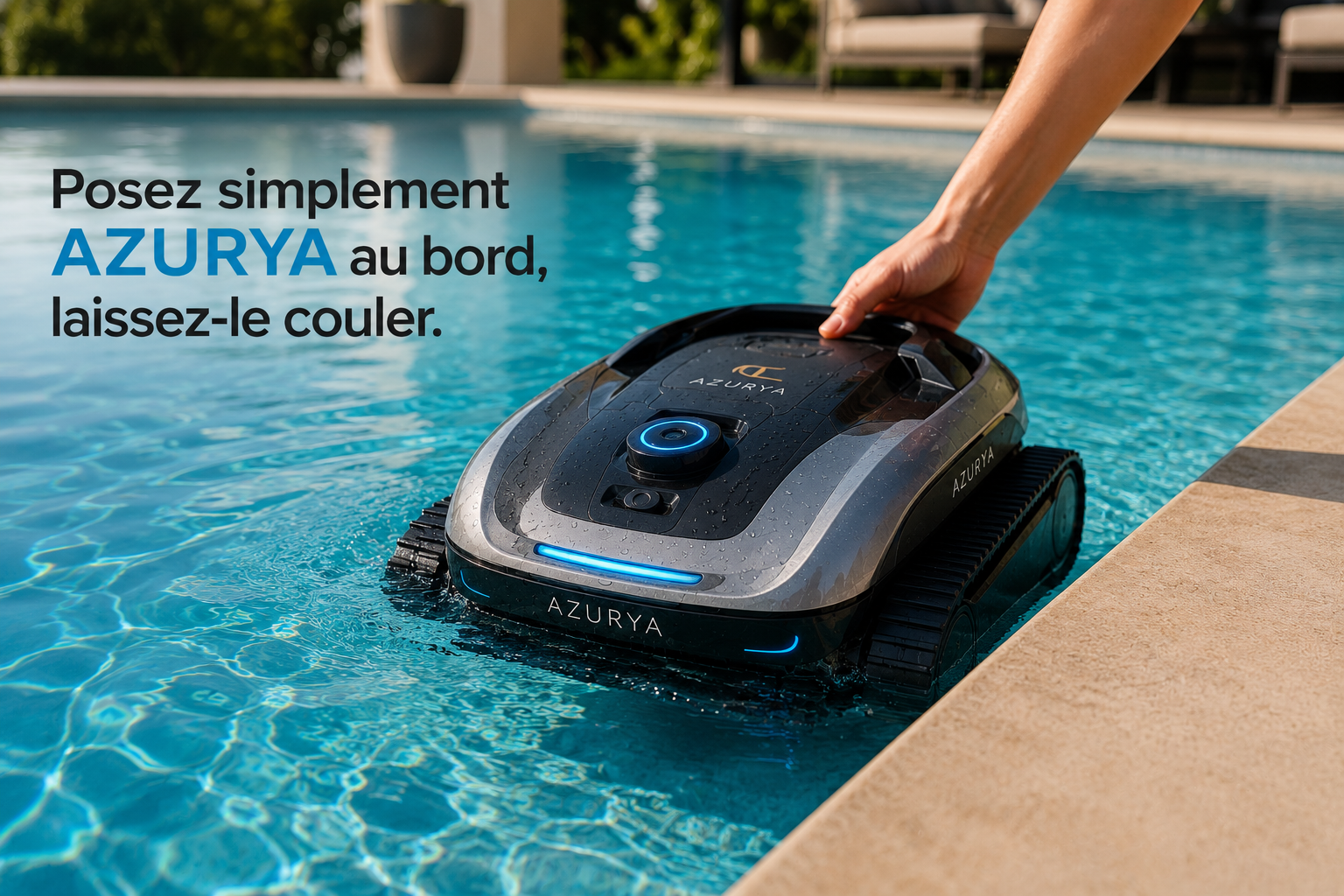 Déposez le robot dans l'eau